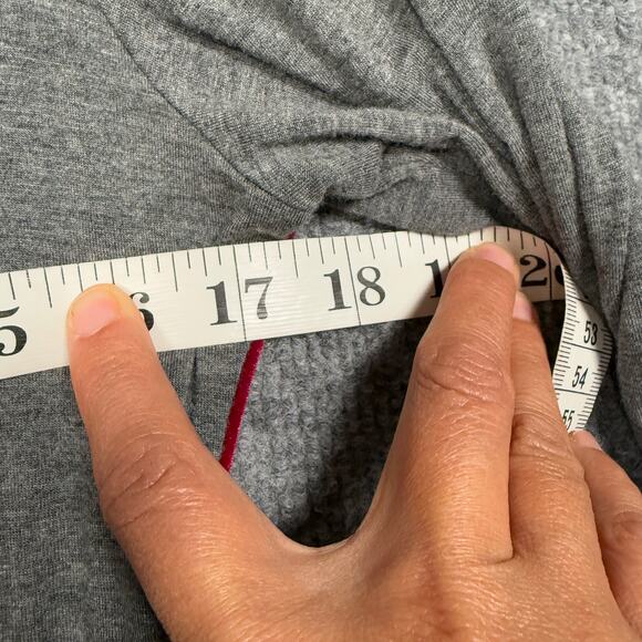 Sundance Size Medium Dulcet Tones Velour Top Red Gray Colorblock Ruched Sleeves - Picture 8 of 8